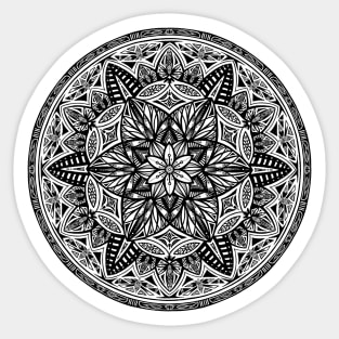 Black and White Kaleidoscope Sticker